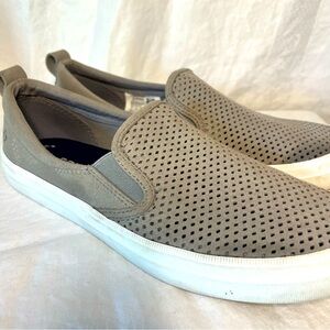 Sperry Top Sider Slip On Sneaker Crest Twin Gore Perforated STS85343 Grey SZ 8